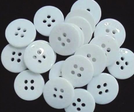 White chalk four hole buttons