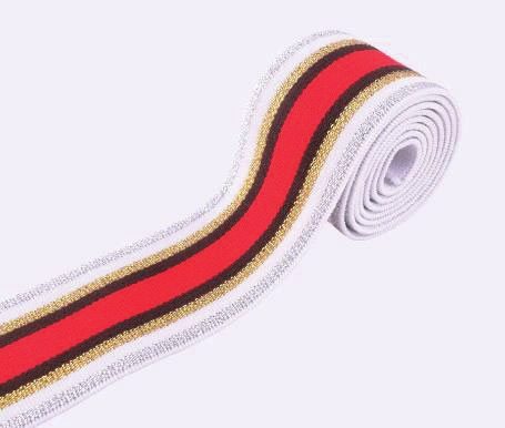 Navy and grey woven elastic rolls