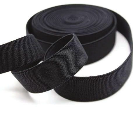 Folding elastic tape ends in colours