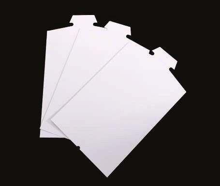 White back boards stacked