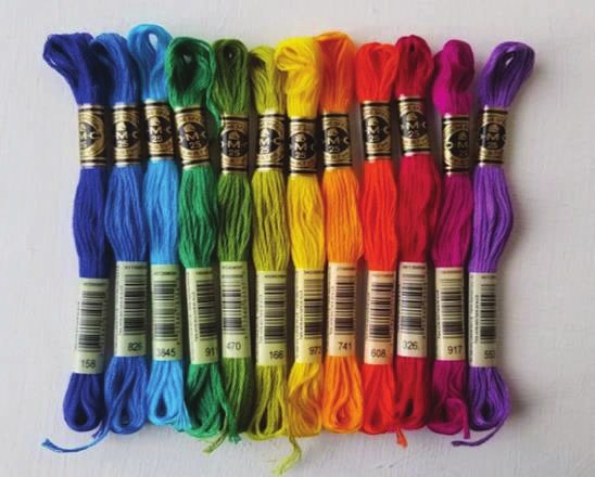 Pastel cotton sewing thread cones